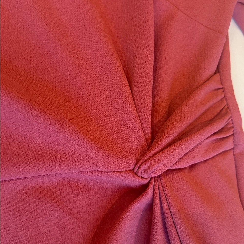 FLAWED Donna Morgan Long Sleeve Dress in Dusty Rose - Picture 5 of 10